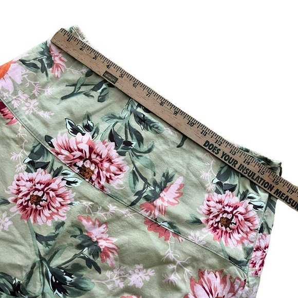 Tommy Hilfiger skirt Womens 6 Tan Pink Cottage floral Lined Lightweight Knee - Picture 5 of 6